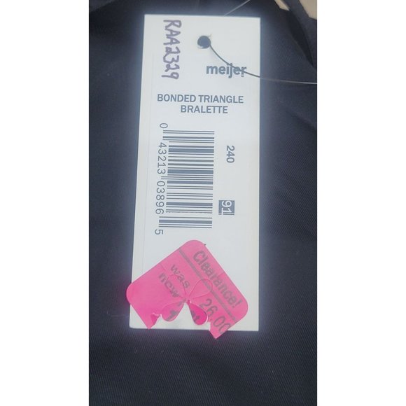 Women's Bonded Triangle Bralette - Blake & Co. Black 2X - Picture 6 of 6